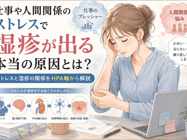 ストレスで湿疹が出るのはなぜ？HPA軸から考える根本的な治し方を専門家が解説