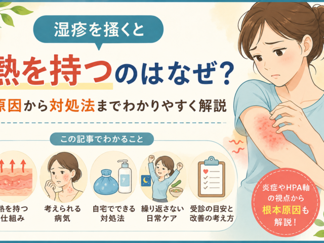 湿疹を掻くと熱を持つのはなぜ？痒み・赤みが悪化する原因と対処法を専門家が解説