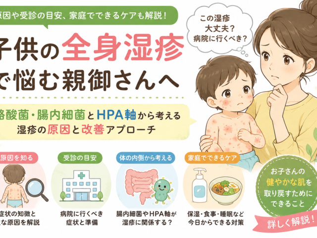 子供の湿疹が全身に広がる理由｜酪酸菌とHPA軸から考える改善法