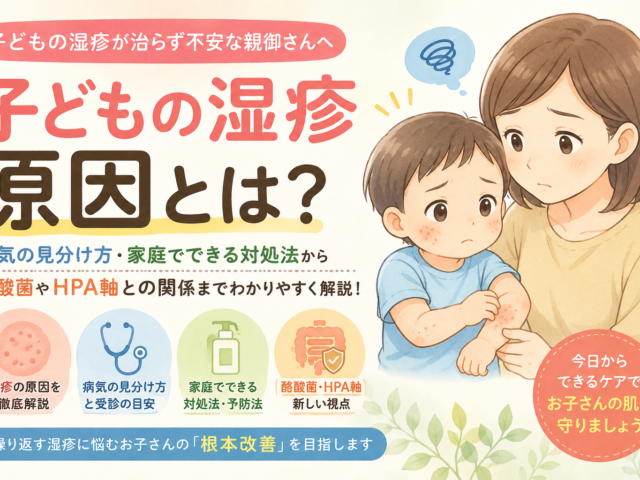 子どもの湿疹が治らない原因とは？酪酸菌とHPA軸から考える改善法