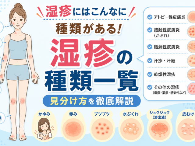 【保存版】湿疹の種類一覧｜かゆい湿疹の見分け方・原因・治し方を専門家が徹底解説