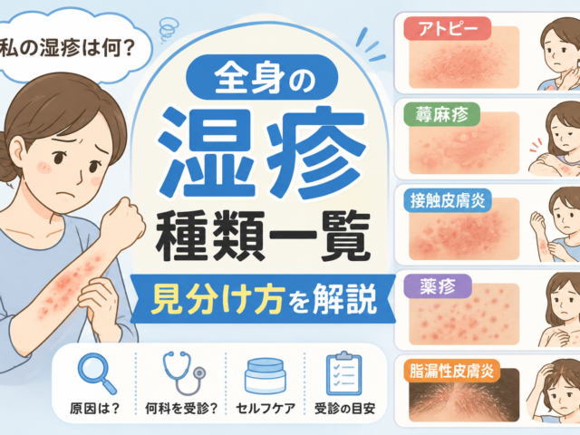 全身に湿疹が出る原因とは？湿疹の種類一覧と見分け方を専門家が徹底解説