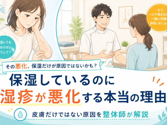 湿疹は保湿しているのに悪化する理由｜整体師が皮膚だけではない原因と改善法を解説