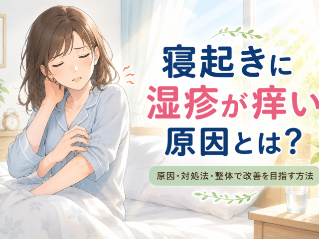 寝起きに湿疹が痒い原因とは？整体で体の巡りを整えて改善を目指す方法｜皮膚科で受診すべき症状も解説