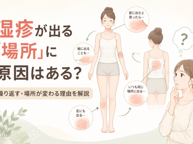 湿疹が出る場所に原因はある？場所が変わる・繰り返す湿疹の原因を整体師が解説