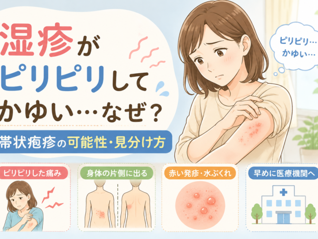 湿疹がピリピリして痒いのはなぜ？帯状疱疹の可能性と原因を解説