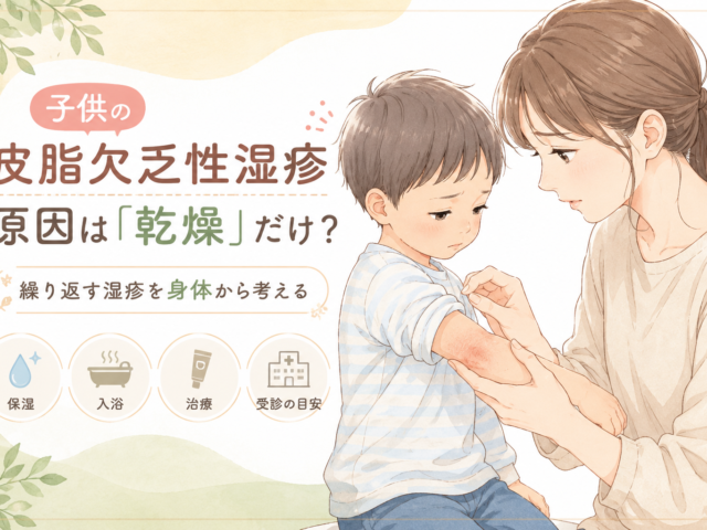 皮脂欠乏性湿疹の子供｜原因は乾燥だけ？繰り返す湿疹を身体から考える