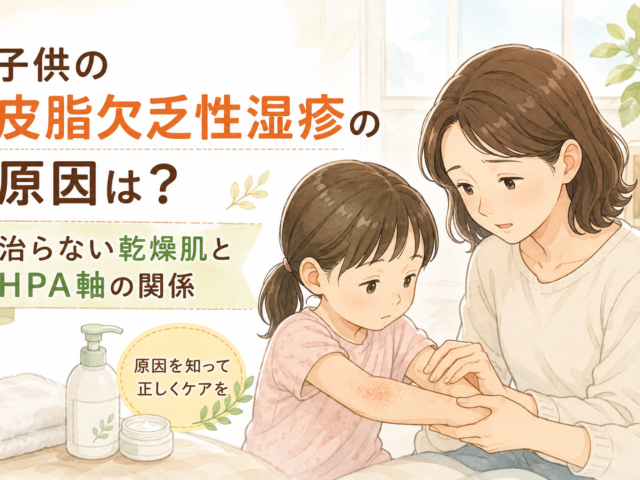 子供の皮脂欠乏性湿疹の原因は？治らない乾燥肌とHPA軸の関係・治し方を解説