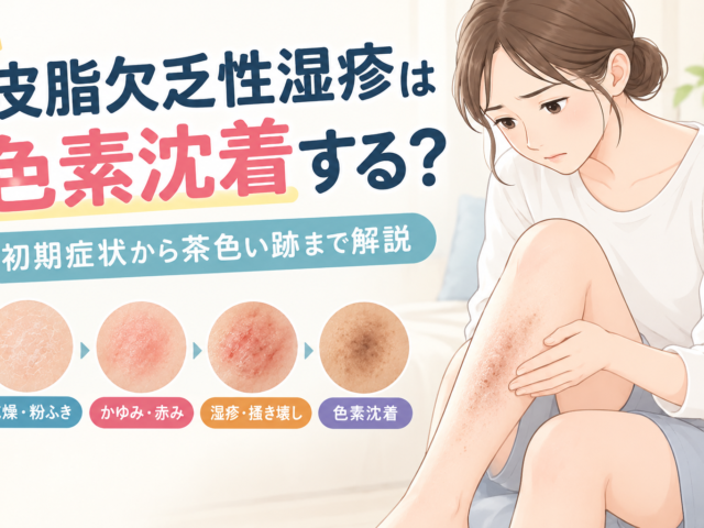 皮脂欠乏性湿疹は色素沈着する？症状の進行度と跡が残る可能性を解説