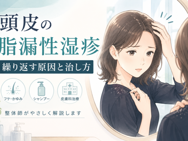 脂漏性湿疹が頭皮に繰り返す原因と治し方｜フケ・かゆみと首・肩、自律神経の関係を整体師が解説