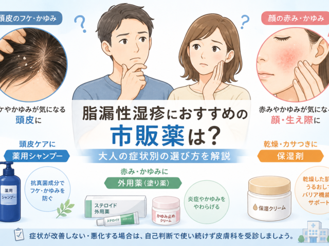 脂漏性湿疹におすすめの市販薬は？大人の症状・部位別に選び方を解説