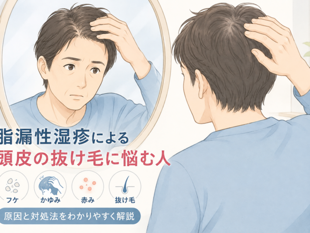 脂漏性湿疹で頭皮の抜け毛が増える？治る可能性と原因・対処法を解説