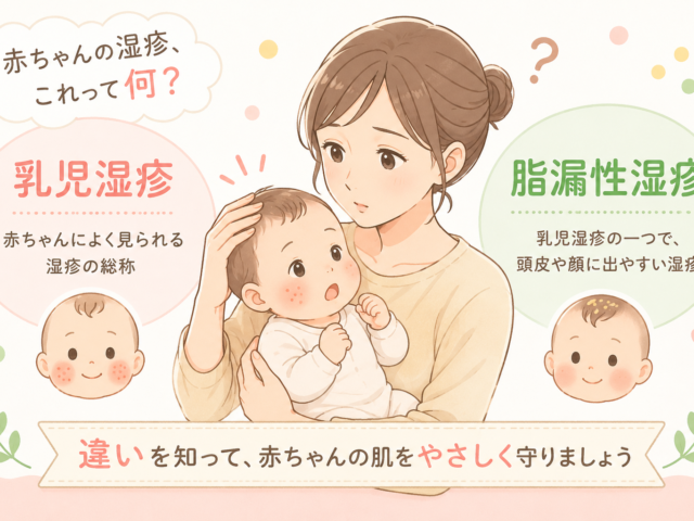 脂漏性湿疹と乳児湿疹の違いは？赤ちゃんの症状・見分け方をわかりやすく解説