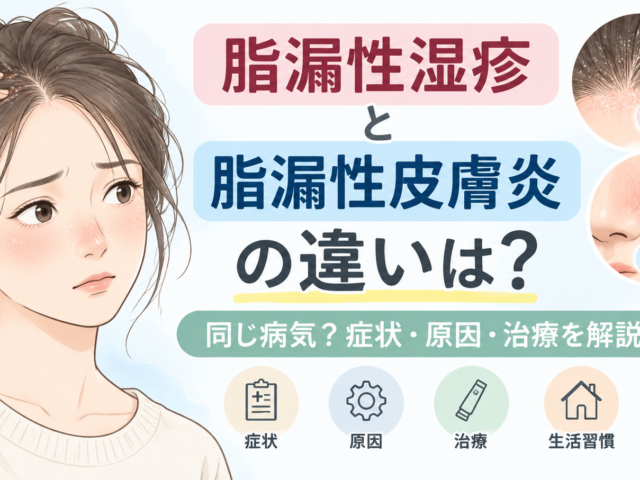 脂漏性湿疹と脂漏性皮膚炎の違いは？同じ病気なのか症状・原因・治療まで解説