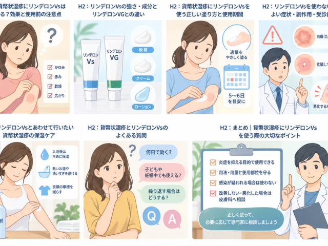 貨幣状湿疹にリンデロンVsは使える？効果・正しい塗り方と注意点を解説