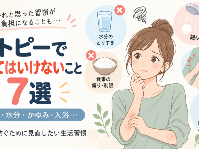 アトピーで禁止・NGなこと7選｜悪化を防ぐために見直したい食事・生活習慣