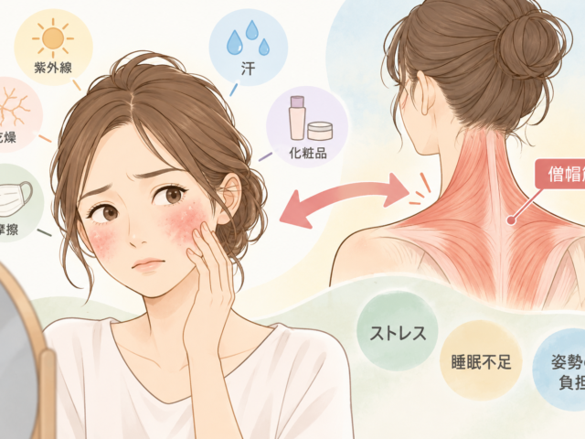 顔だけアトピーがひどいのはなぜ？原因と首・肩の「こり」に着目する理由