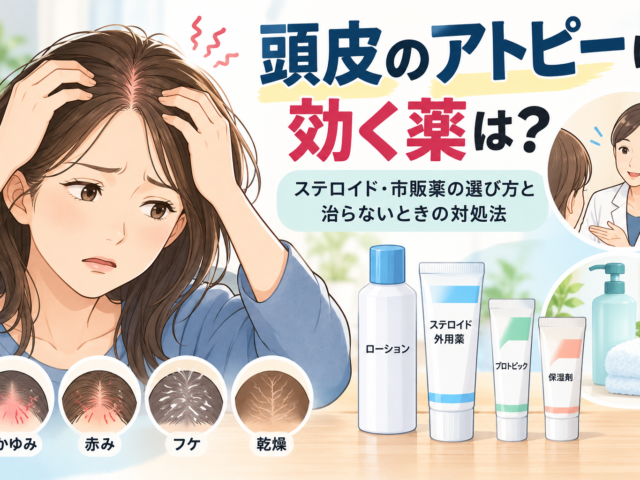 頭皮のアトピーに効く薬は？ステロイド・市販薬の選び方と治らないときの対処法