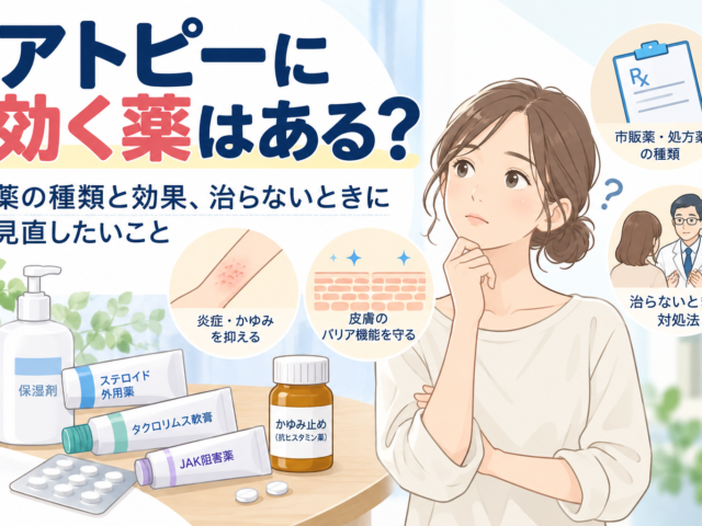 アトピーに効く薬はある？市販薬・処方薬の種類と治らないときの対処法