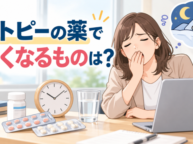 アトピーの薬で眠くなるものは？薬の名前・眠気の強さと対処法を解説