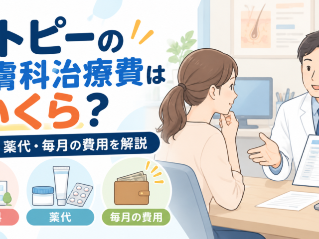 皮膚科でアトピー治療はいくら？初診・薬代・毎月の費用を解説