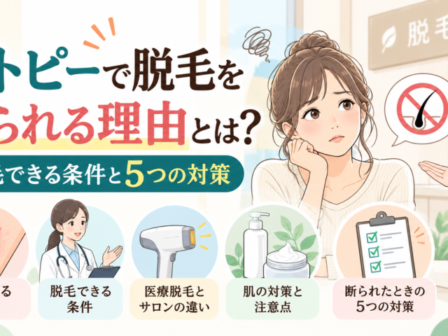 アトピーで脱毛を断られる理由とは？脱毛できる条件と5つの対策